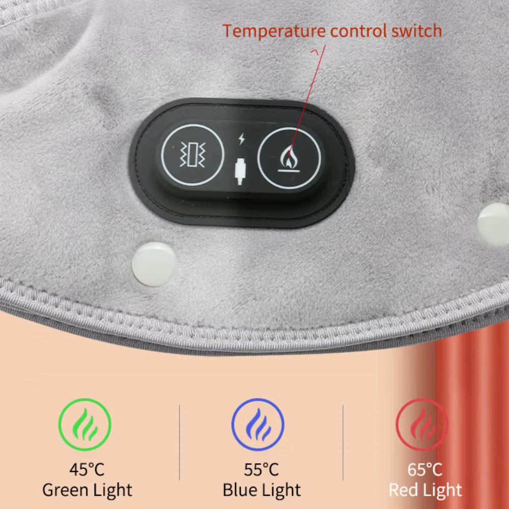 Electric Heating Shoulder Neck Pads Massager USB Three Gear Cervical Brace Wrap Thermal Compress Warm Relaxation Back Brace Tool